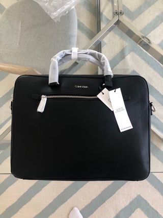 Maletín Calvin Klein Negro Cuero