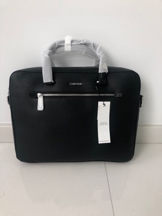 Maletín Calvin Klein Negro Cuero