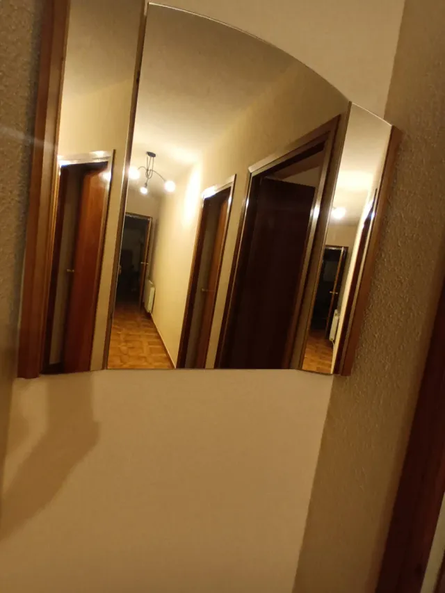 Espejo de pared madera y cristal con solapas