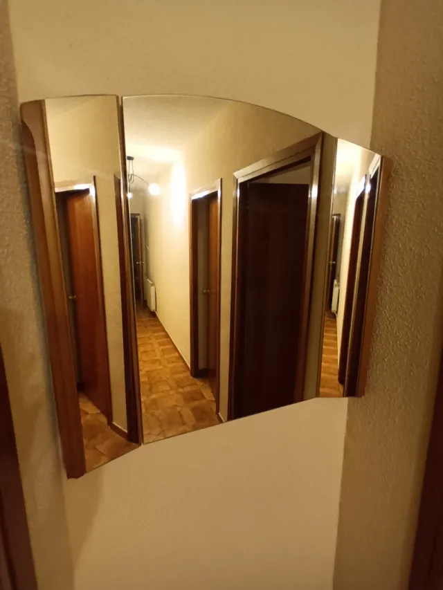 Espejo de pared madera y cristal con solapas