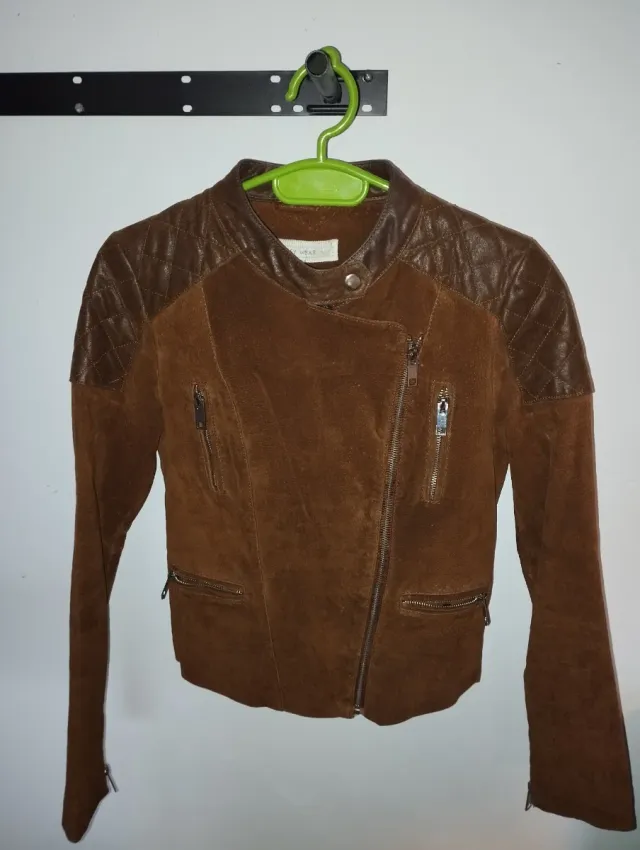Cazadora Piel Marrón Talla M