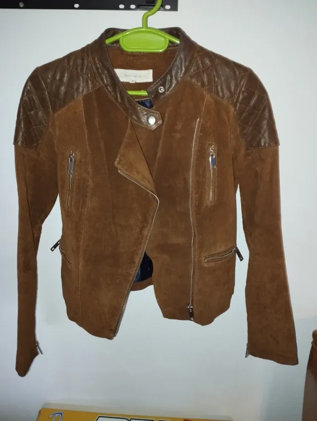 Cazadora Piel Marrón Talla M