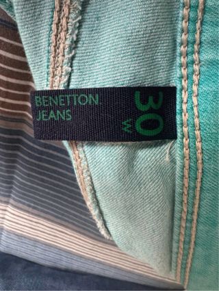 Pantaloni Benetton Donna Teal