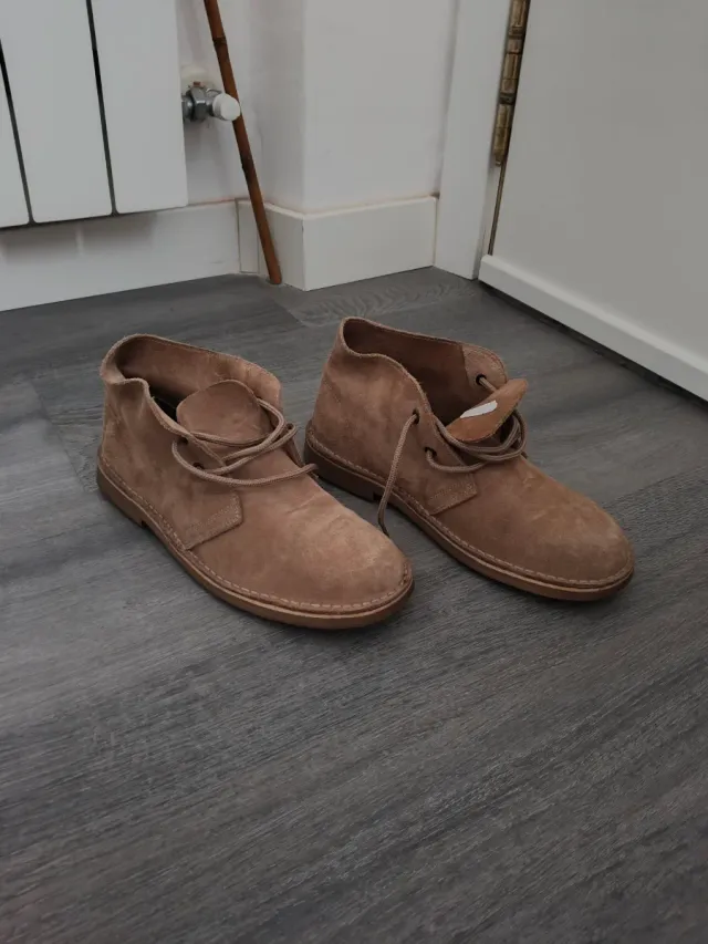 Botas pisamierdas piel beige talla 40