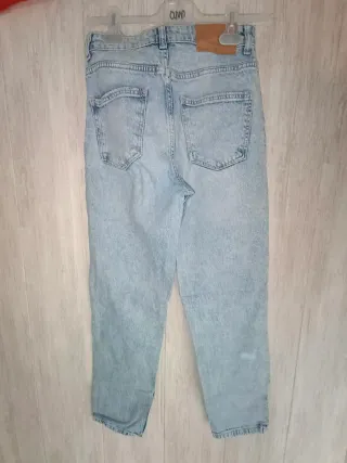 Vaqueros Mom Zara Azul Lavado