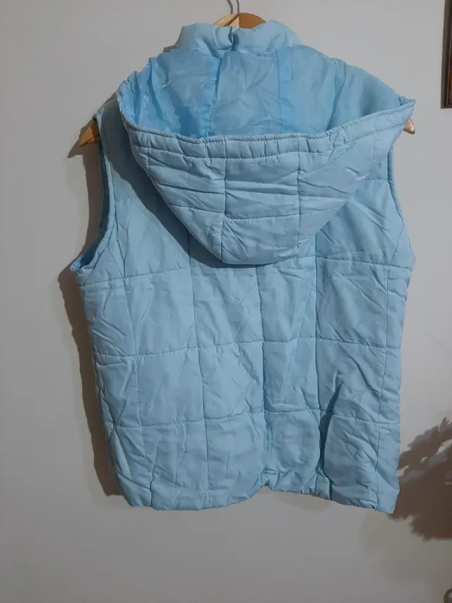 Piumino smanicato con cappuccio donna XL