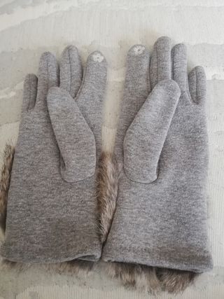 Guantes de invierno con pelo