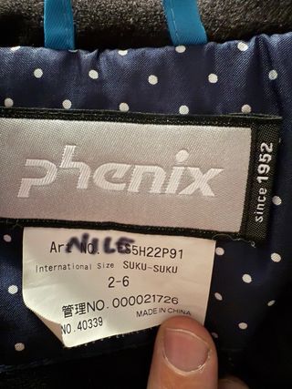 Traje de esquí infantil azul y naranja Phoenix