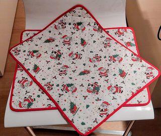 2 Tovagliette Natale Cotone Trapuntato
