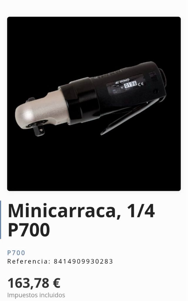 Minicarraca Neumática IRIMO 1/4 NUEVO