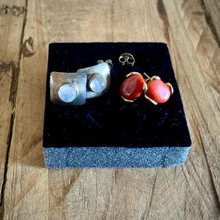 Pendientes Plata y Coral