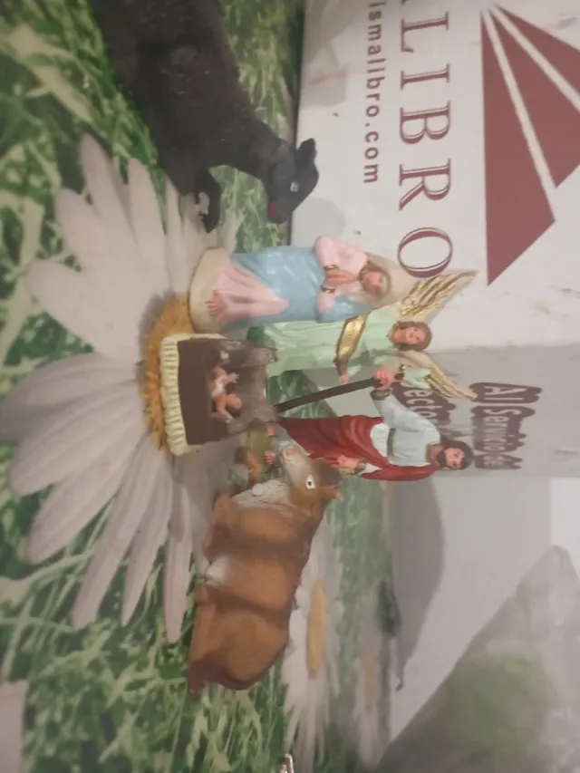 Nacimiento plástico 7cm, lote 6 figuras