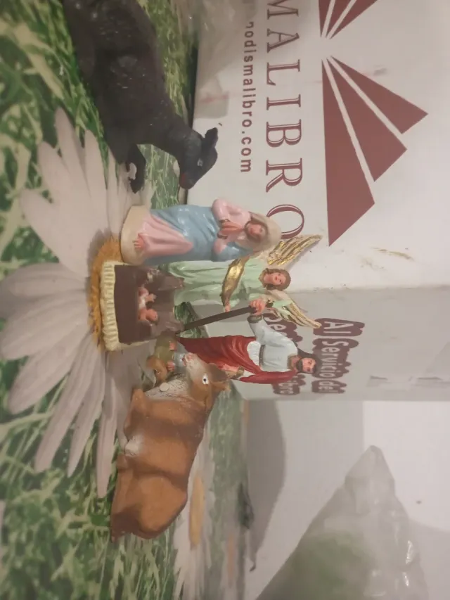 Nacimiento plástico 7cm, lote 6 figuras