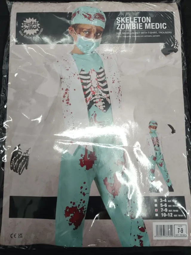 Disfraz Zombie Médico Talla 7-9