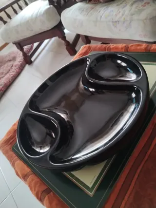 Vassoio moderno porcellana e acciaio