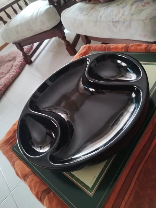 Vassoio moderno porcellana e acciaio