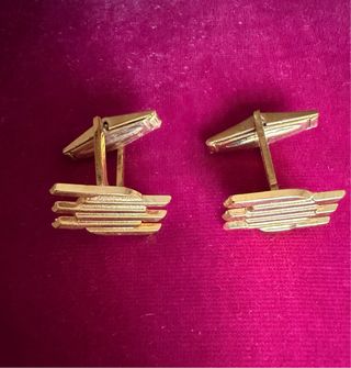 Gemelos Banco Hispano Americano Dorados