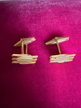 Gemelos Banco Hispano Americano Dorados