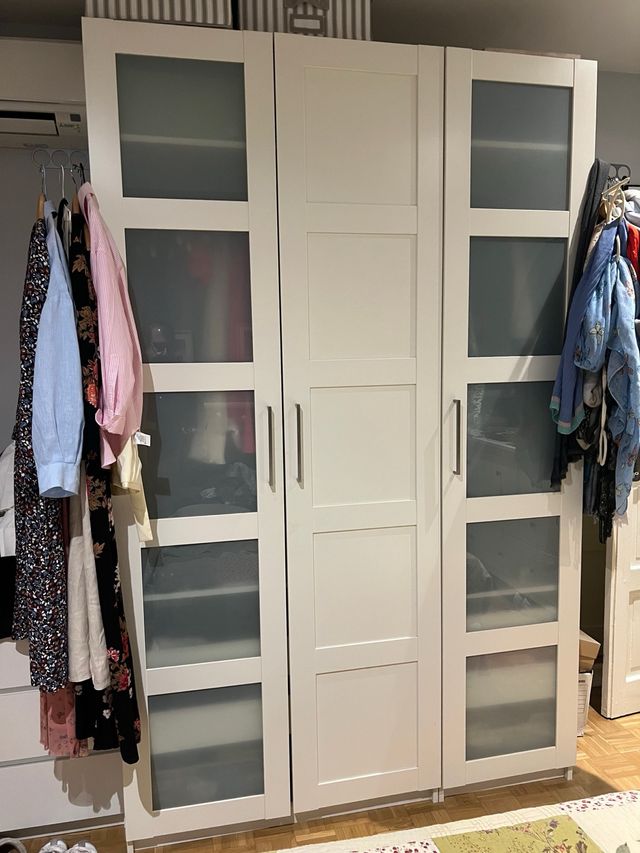 Armario blanco 3 puertas gran capacidad