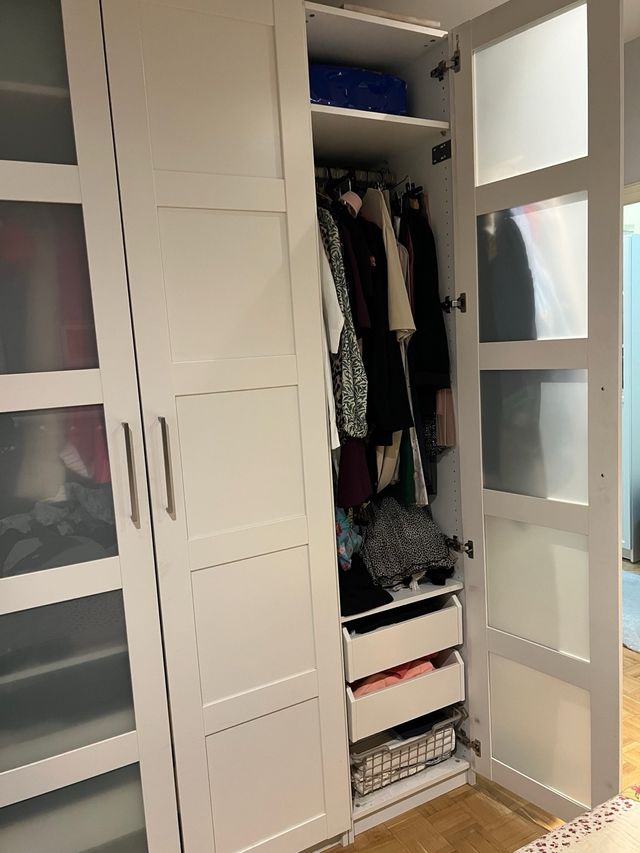 Armario blanco 3 puertas gran capacidad