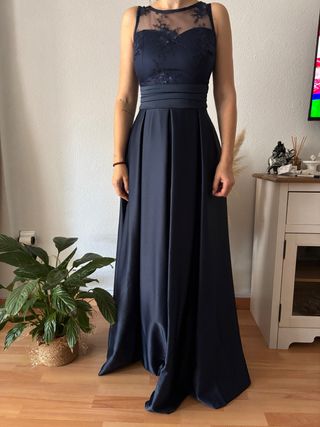 Vestido azul largo de fiesta
