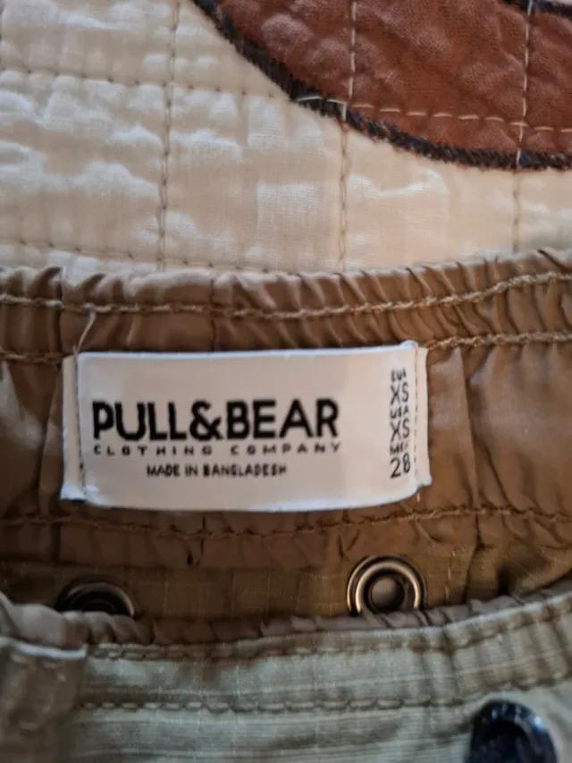 Pull&Bear Pantalón Cargo Jogger Beige Talla XS