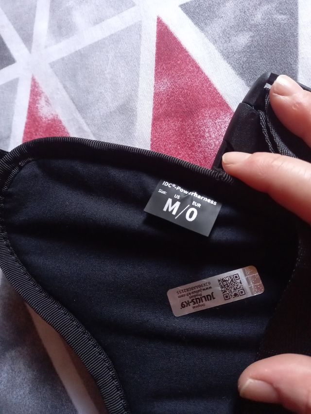 Arnês para cães Julius K9 preto/vermelho