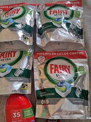 Lote 4 Fairy Ultra + 2 Somat Lavavajillas
