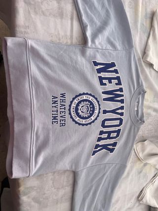 Jersey Zara New York azul claro