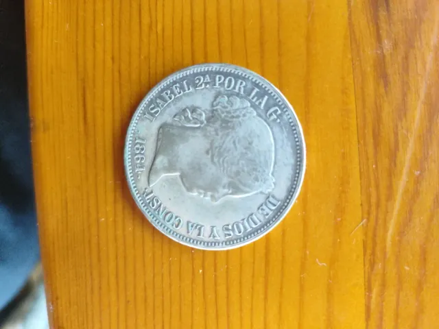 Moneda Isabel II 20 Reales 1864