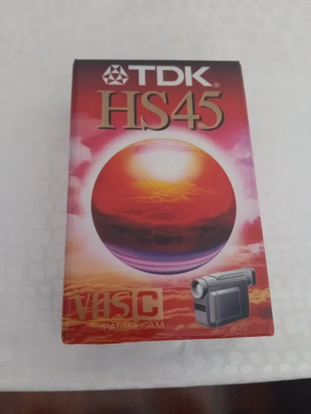 Cinta TDK HS45 VHS-C sin usar