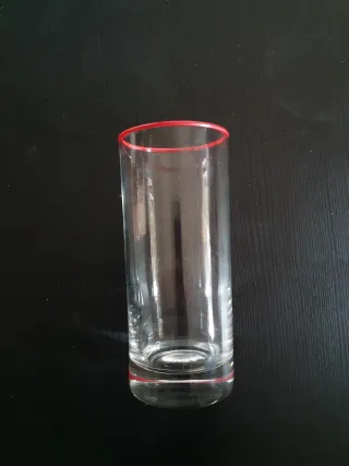 Set 6 Bicchieri con Portabicchieri Rosso