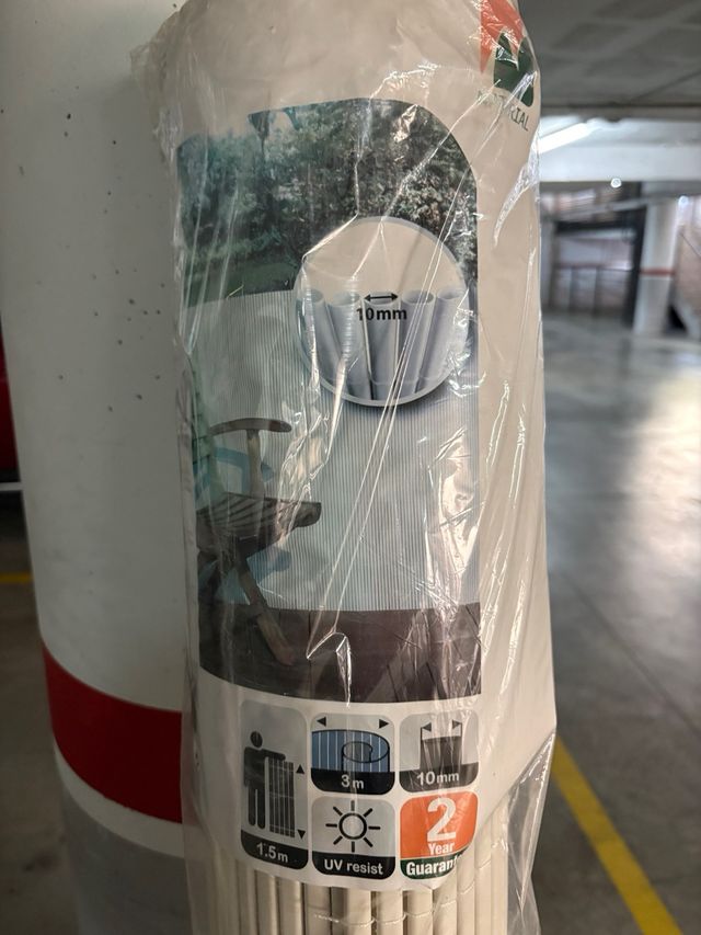 Cañizo PVC Blanco 1.5x3m doble cara balcón terraza