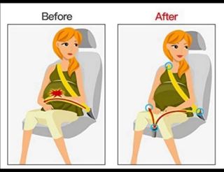 Cinturón seguridad embarazada