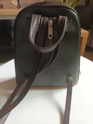 Mochila de piel y ante patchwork