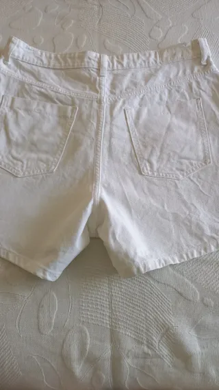 Pantalón corto blanco mujer