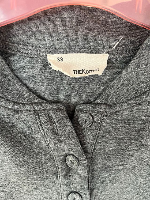 Sudadera The Kooples gris manga 3/4