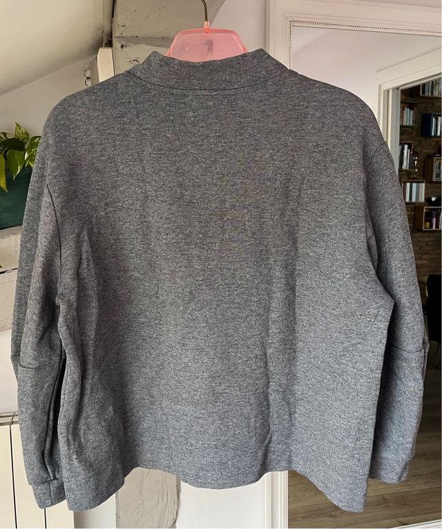 Sudadera The Kooples gris manga 3/4