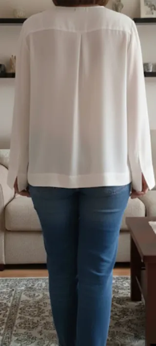 Blusa Mango Blanca Talla XXL