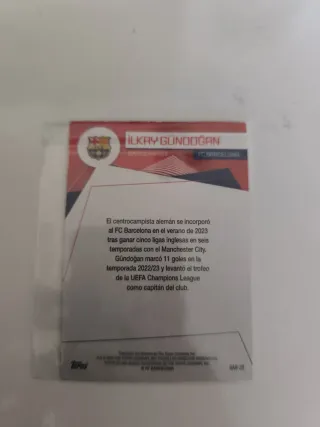 Tarjeta Ilkay Gündoğan FC Barcelona Topps