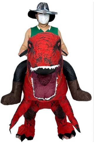 Disfraz Hinchable Dinosaurio Rojo T-Rex