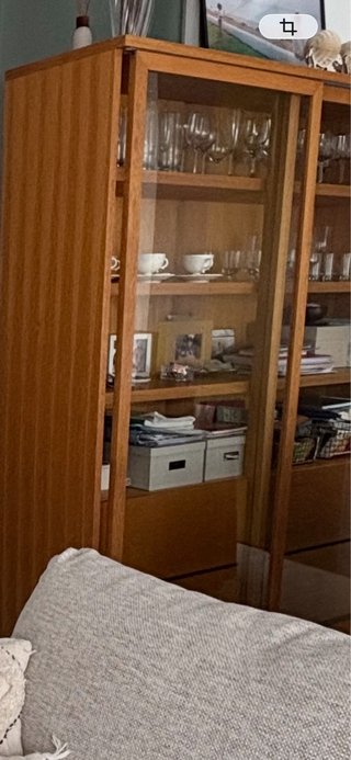 Vitrina Comedor Corredera Madera y Cristal en robo