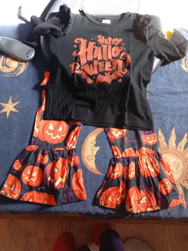 Conjunto Halloween calabazas niña
