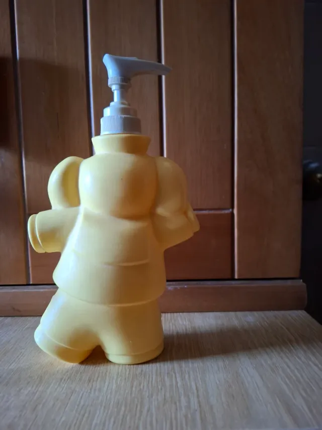 Dispenser porta sapone elefantino giallo vintage