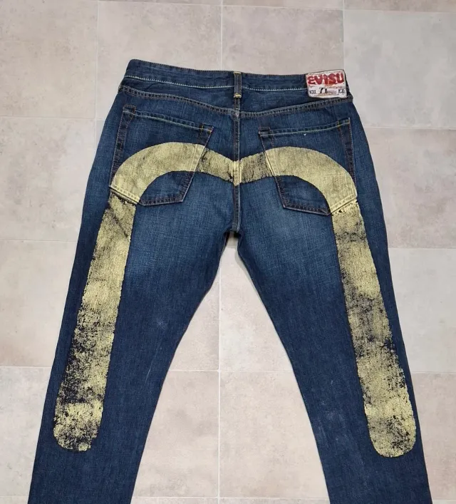 Evisu Jeans W36 Blu Oro