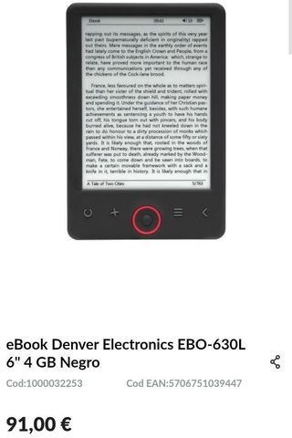 Denver Electronics EBO-630L 4 GB Libro electronico