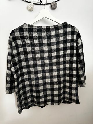Camiseta invierno manga 3/4 cuadros Vichy