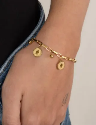 Pulsera Elizabeth chapada en Oro 18k