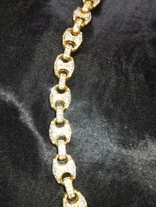 Collar y Pulsera Dorados Acero inoxidable