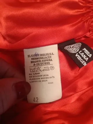 Abrigo Lana Virgen Rojo Georges Rech T42